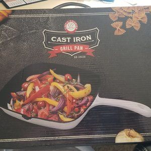 Cast iron 10 inch grill pan